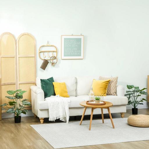 Plantas Artificiales Decorativas 65 cm Plantas Artificiales con Maceta y Hojas para Interior Verde [3]