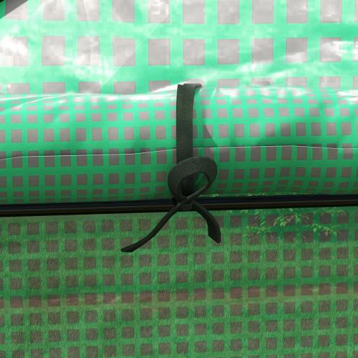 Cubierta de Repuesto de Invernadero 140x73x190 cm con Ventana Puerta con Cremallera Anti-UV Protección de Plantas Verde [7]