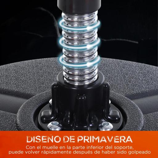 Saco de Boxeo de Pie con Altura Ajustable en 136-154 cm y Base Rellenable Pera de Boxeo con Soporte y Guantes Negro [3]