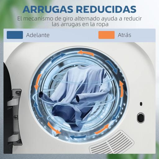 Secadora de Evacuación 4 KG 800W Función Antiarrugas Función Esterilizar 5 Programas Carga Frontal 48x40x56 cm Blanco [5]