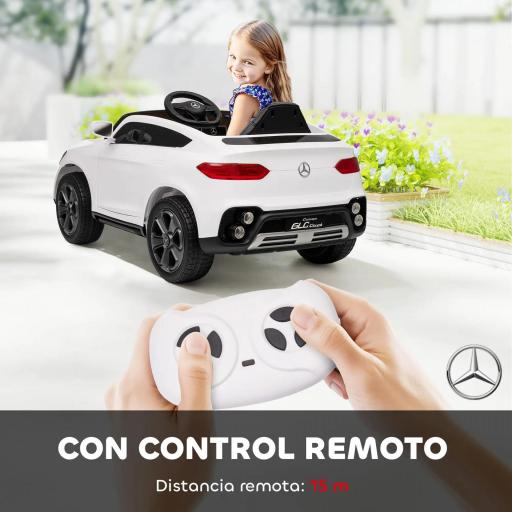Coche Eléctrico para Niños Mercedes-Benz GLC Coupé 12V Mando a Distancia 2,4 G Motor Doble MP3 Blanco [7]