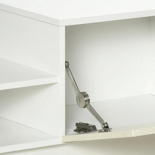 Mueble de Salón para TV con Mesa para Televisor 150x31,5x40 cm y Estante de Pared 95,5x16x60 cm Natural [6]