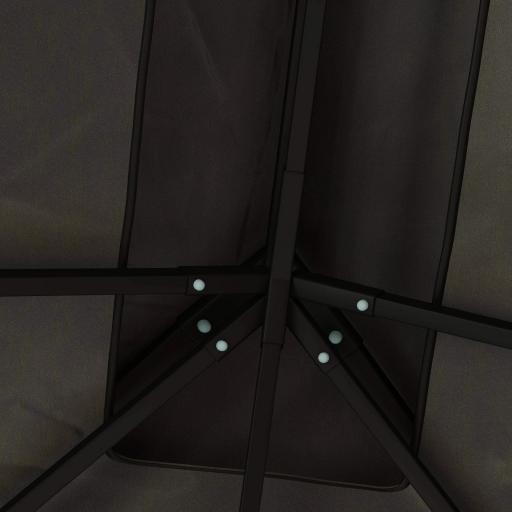 Lona de repuesto para pavellón tela de cenador 4x3 m, doble techo con orificios de drenaje, poliéster 370 g/m², Gris [4]