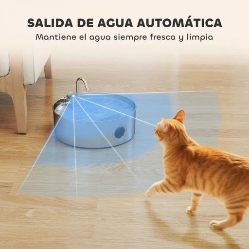 Fuente para Gatos de Acero Inoxidable 7L Fuente de Agua para Mascotas Silencioso Automático con Sistema de Filtros [3]