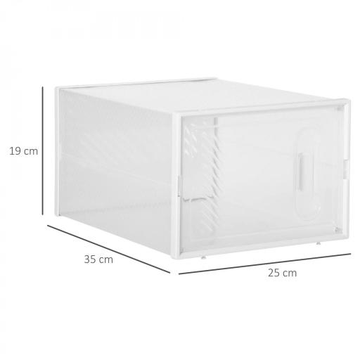 Organizador de Zapatos Modular Estantería Modulable con 18 Cubos Puertas Magnéticas 25x35x19 cm Transparente [1]