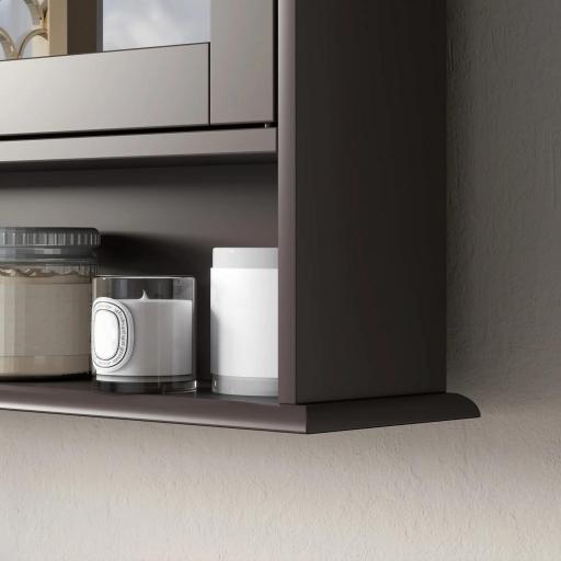 Armario de Baño con Espejo Armario de Pared con 2 Puertas Estante Abierto Estante Ajustable 56x13x58cm Marrón Oscuro [6]