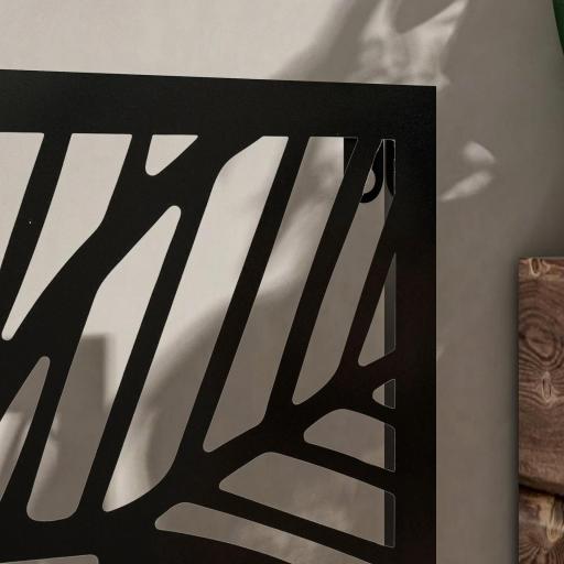 Jardinera con Biombo de Metal Huerto Urbano de Pared o de Pie para Cultivos Plantas o Decoración 61x23x113 cm Negro [7]