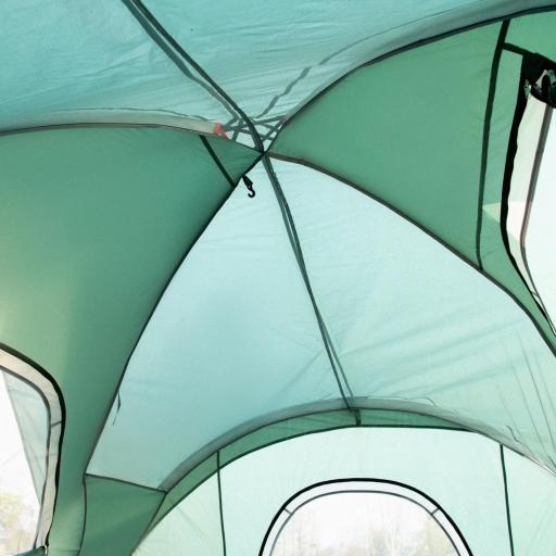 Tienda de Acampada para 5-6 Personas Impermeable 3000mm+ con Bolsa de Transporte y Gancho 455x220x180 cm Verde [7]
