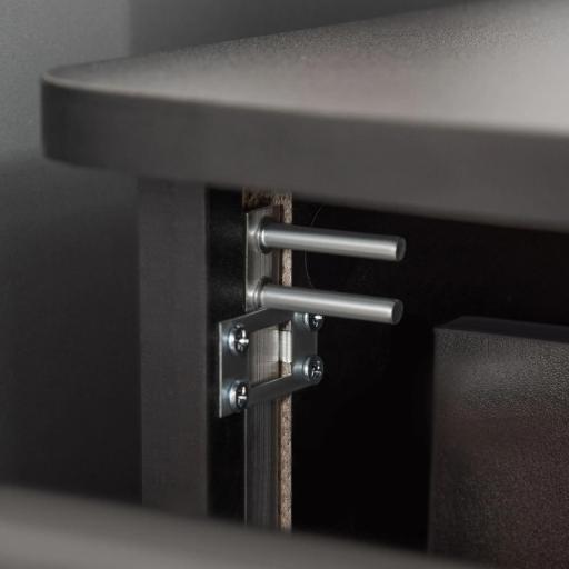 Cajonera de Oficina Mueble Auxiliar con 2 Cajones Cierre con Llave para Estudio Despacho 43x45x72 cm Negro [7]