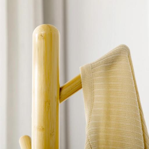 Perchero de Pasillo Moderno con 8 Ganchos para Ropas Bolsas Perchero de Árbol para Entrada Ø37,8x175,6 cm Natural [6]