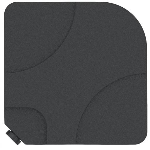 Conjunto de 4 Pesos Rellenables con Agua o Arena de HDPE para Sombrillas con Base Cruzada 50x50x7,5 cm c/u Negro [7]