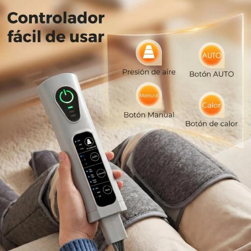 Masajeador de Piernas con Calor y Compresión 3 Modos Automáticos y 3 Intensidades Gris [3]