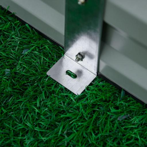 Jardinera Elevada de Acero Galvanizado Rectangular para Exteriores con Fondo Abierto 241x90,5x30 cm Gris [6]