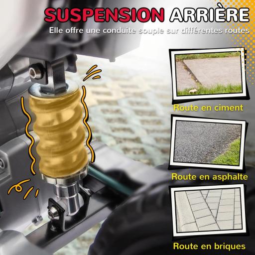 Moto Eléctrica para Niños de +3 Años con Batería 12V Música y Ruedas Auxiliares Carga 30 kg Rojo [3]