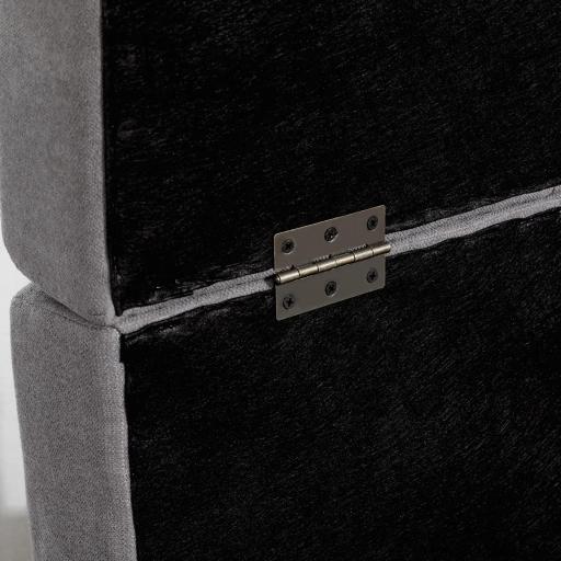 Sofá Cama de 2 Plazas Sofá Cama Tapizado en Poli Algodón con 2 Cojines Desmontables y Espacio de Almacenamiento Sofá Doble para Salón Oficina 152x101x81 cm Gris [8]