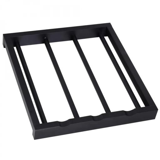 Carrito Auxiliar con Ruedas Carrito Verdulero Carro de Cocina con 2 Cajones 2 Cestas y 2 Estantes 74x37x76 cm Negro [4]