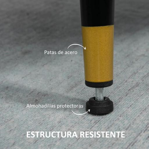 Sillón de Salón Moderno Tapizado en Lino con Reposabrazos Asiento Acolchado y Patas de Acero 76x68x80 cm Crema [3]