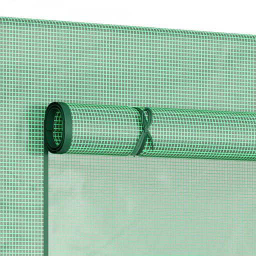 Invernadero de Exterior con Ventanas y Marco de Acero Invernadero para Cultivar Tomates Flores 200x76x168 cm Verde [6]