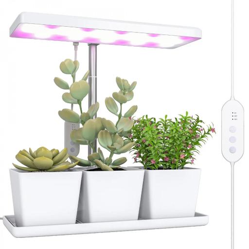 Luz de Crecimiento de Espectro Completo 30 LED Ajustable en Altura con Temporizador Automático 5 de Brillo y 3 Cajas [8]