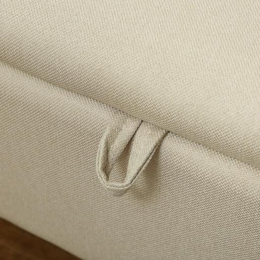 Banco de Almacenaje con Tapa Abatible y Patas de Acero para Dormitorio Salón Entrada 101x38,5x44,5 cm Beige [7]