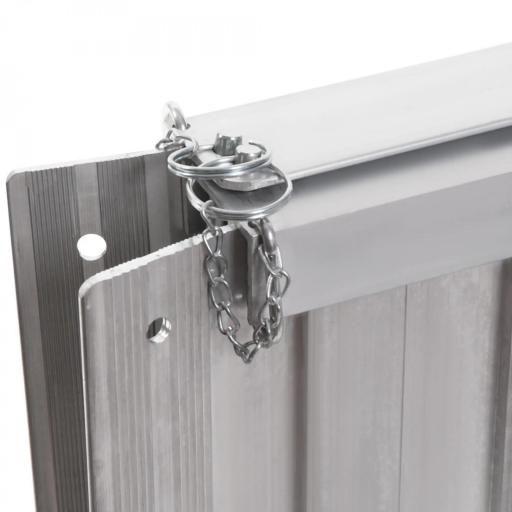 Rampa para Sillas de Ruedas Plegable 61 cm Carga 270 kg Rampa Portátil de Aluminio con Bordes de Seguridad Plata [7]