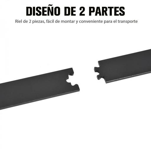 Herraje Puerta Corredera 200 cm Kit de Puerta Corredera de Madera Acero al Carbono Baño Cocina Dormitorio Negro [7]