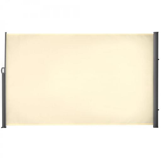 Toldo Lateral Retráctil 300x180cm Pantalla Enrollable Mampara de Privacidad y Protección Solar para Balcón Terraza Crema [9]