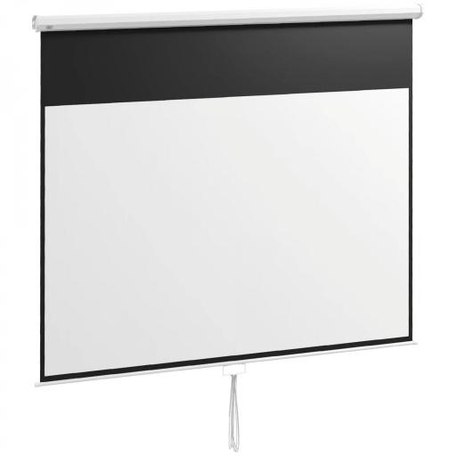 Pantalla de Proyector Manual 120 Pulgadas Formato 16:9 266x149 cm Blanco [9]