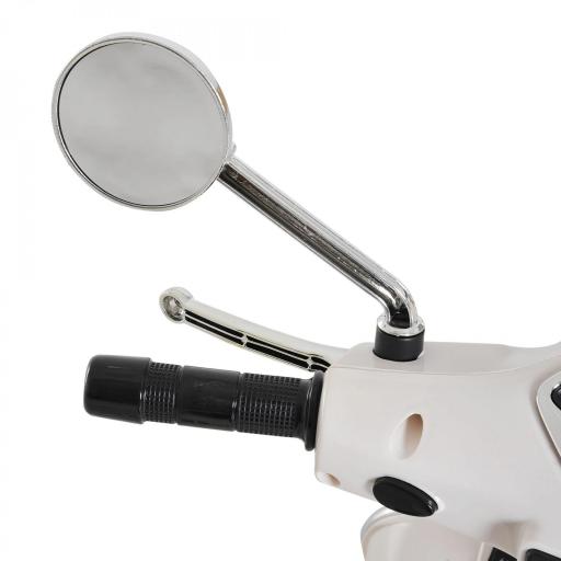 Moto Eléctrica para Niños de 3-6 Años con Licencia VESPA Moto de Batería para Niños con Música Velocidad 2-3 km/h y Bocina Carga 25 kg Blanco [6]