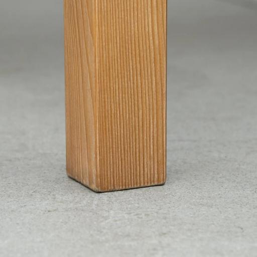 Banco de Jardín de 3 Plazas Banco Exterior de Madera con Respaldo de Listones para Terraza Patio 144x60x77 cm Natural [7]