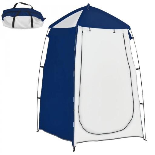 Tienda de Ducha Camping Portátil UV25 Tienda Instantánea con Ventana Bolsillo y Bolsa de Transporte 123x121x198 cm Azul [8]
