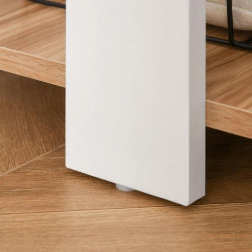 Mesa de Ordenador PC Escritorio con Estantes para Oficina Hogar Tipo Esquinera Forma L 136x130x72cm Madera [5]