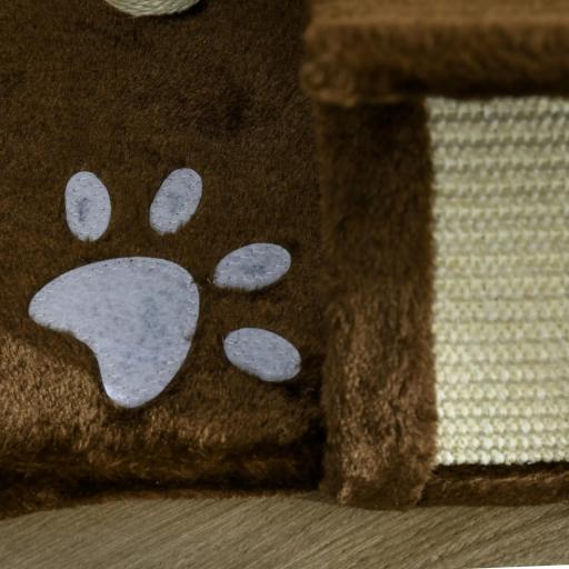 Árbol Rascador para Gatos Pequeños Torre para Gatos con Poste Giratorio con Bolas de Juego Plataforma 40x30x43 cm Marrón [7]