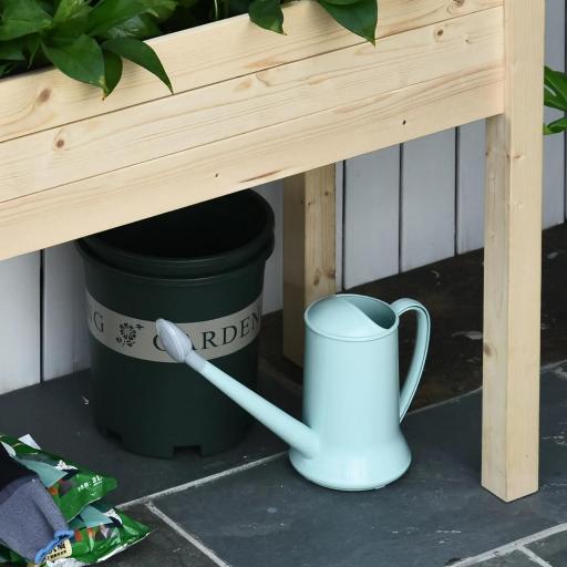 Huerto Urbano Elevado de Madera 86x46x76 cm con Tela no Tejida para Cultivos Plantas Flores Natural [5]