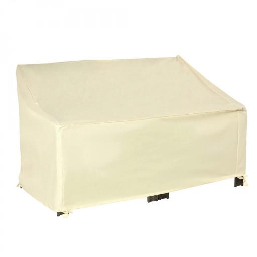 Funda para Banco de Jardín 2 Plazas, Funda Sofá Exterior Impermeable, Tela Oxford 600D con Recubrimiento, 140x84x56/94 cm para Patio, Terraza, Crema [2]