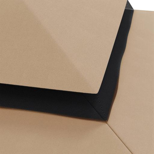 Techo de Repuesto para Cenador 3x3 m Cubierta de Repuesto con Doble Techo y 8 Orificios de Drenaje Caqui [7]