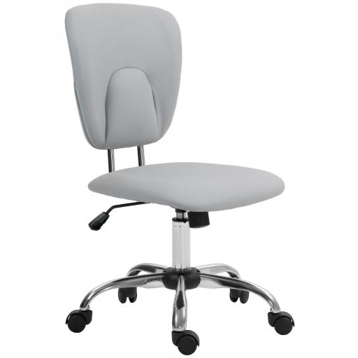 Silla de Oficina Giratoria con Altura Ajustable y Función Basculante para Escritorio Estudio 50x54x87,5-96,5 cm Gris [9]