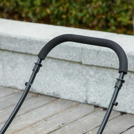 Cochecito para Perros Pequeños Plegable con Ventanas de Malla Cojín Lavable Correas de Seguridad y Marco de Acero Café [7]