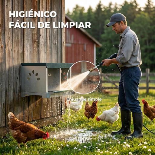 Ponedero para Gallinas de Acero Galvanizado con 2 Huecos para 2 Gallinas con Techo Impermeable y Ventilación Plateado y Verde [3]