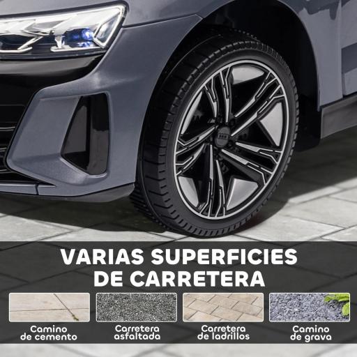 Coche Eléctrico para Niños de +3 Años AUDI RS e-tron GT Coche de Batería con Mando a Distancia 103x58x41 cm Gris [2]
