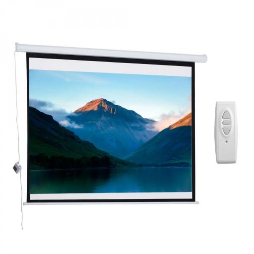 Pantalla del Proyector Eléctrica Portátil Universal 84 Pulgadas Pantalla para Proyección Motorizada 4:3 con Control Remoto Cine en Casa Presentaciones Colgada de Pared [9]