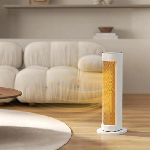 Calefactor Eléctrico Bajo Consumo 2000W con 3 Modos Termostato Regulable Protección contra Vuelcos y Sobrecalentamiento [2]