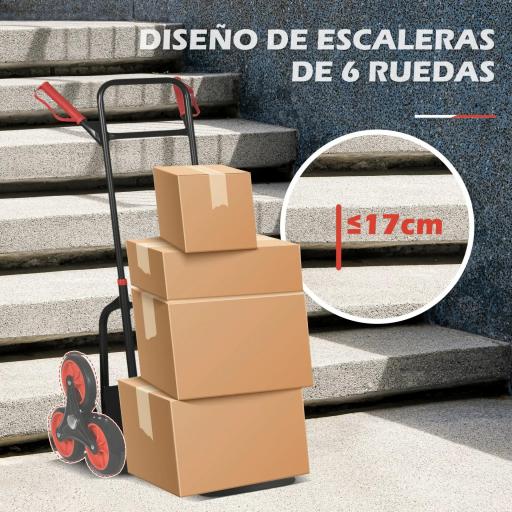 Carretilla Plegable para Escalera con Ruedas Carga 120kg Carretilla de Mano Portátil para Entrega Almacenes Mercado Viajar Mudarse [4]