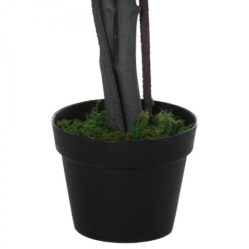 Planta Artificial Ficus Artificial de 145 cm con 756 Hojas y Maceta para Decoración Interior Ø20x145 cm Verde [4]