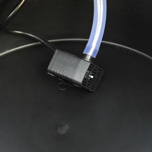 Fuente de Jardín de Madera en Cascada de 2 Niveles con Bomba Eléctrica y Salida de Agua Ajustable 44,5x44,5x58,5 cm Natural [6]