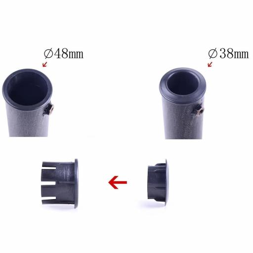 Base para Sombrilla de Jardín Peso Neto 19 kg Soporte de Parasol Apto para Mástil de 38mm/48mm Resina para Terraza Patio Exterior Ø54,5x34 cm Bronce [2]