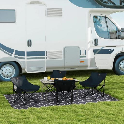 Mesa de Camping Plegable con Encimera Enrollable y Bolsa Mesa de Pícnic Portátil para Acampar 95x55x50cm Caqui [3]