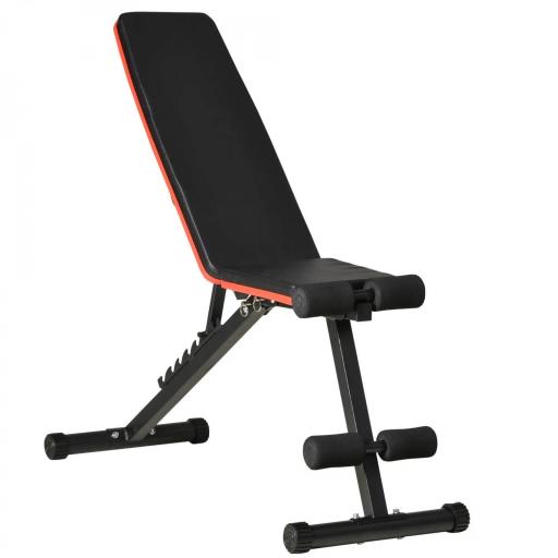 Banco de Pesas Plegable 2 en 1 Banco de Musculación de Acero con Altura Ajustable Respaldo Inclinable en 7 Posiciones para Entrenamiento en Hogar Gimnasio Carga 300 kg 116x43x56-116 cm Negro [8]
