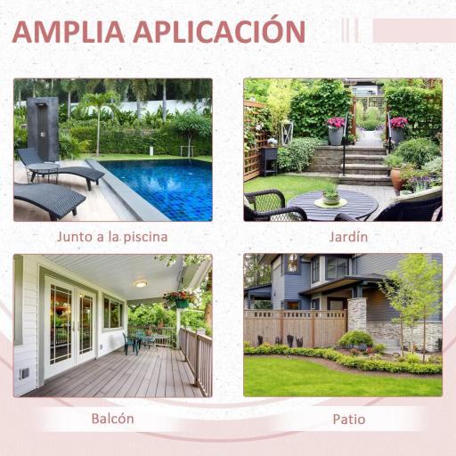 Mesa de Terraza Exterior de Ratán PE Plegable con Patas Cruzadas y Marco de Acero para Patio Balcón 40x40x40 cm Natural [6]