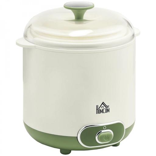 Yogurtera para Hacer Yogur Griego 20 W 1,5L con Filtro Indicador de Encendido y Tecnología PTC 19,5x17,5x21,4 cm Blanco [10]